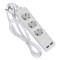Prelungitor 3 prize + 2x USB 1.5m 3G1.5mm2 alb V-TAC SKU-8774