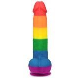 Dildo Clasic Cu Ventuza Prider, Multicolor, 22.5 cm, Lovetoy
