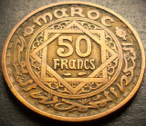 Cumpara ieftin Moneda exotica 50 FRANCI - MAROC, anul 1952 *cod 4136 B = Mohammed V, Africa