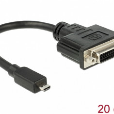 Adaptor micro HDMI-D la DVI 24+5 pini T-M 20cm, Delock 65563