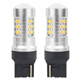 Set becuri auto cu LED CANBUS, 3030, 24SMD, compatibil T20, 7440, WY21W,, Amio