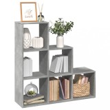 VidaXL Bibliotecă/separator cameră&nbsp;3 niveluri&nbsp;, gri, 99x29x99 cm lemn
