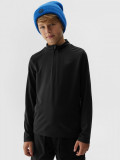 Lenjerie termoactivă scămoșată (bluză) pentru băieți - neagră, 4F Sportswear
