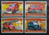 BC590, Togo 2010, set colita+serie-masini de pompieri, Nestampilat