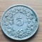 Moneda Elvetia 5 Rappen 1919
