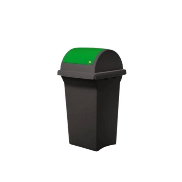 Cos batant, 50 litri, Tata, negru/verde