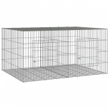 Cumpara ieftin Cusca pentru iepuri, 2 panouri, 110x79x54 cm, fier galvanizat