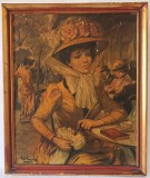 Cumpara ieftin Tablou antic, Enrique Gil Guerra, 69,3x58,1cm