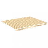 Panza de rezerva copertina, galben si alb, 4,5x3,5 m