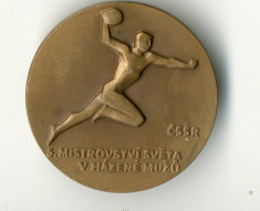 Medalie handbal masculin 1964 Praga Locul 5 mistrovstvi sveta v hazene muzu foto
