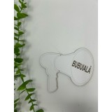 Props in forma de megafon cu textul ,,Bubuiala din MDF