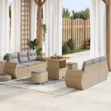 Cumpara ieftin Set de canapele pentru grădină 9 pcs Bej poliratan