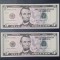 BANCNOTA SUA - FIVE 5 DOLLARS 2013 2 Bancnote, Serii Consecutive UNC (3 POZE)