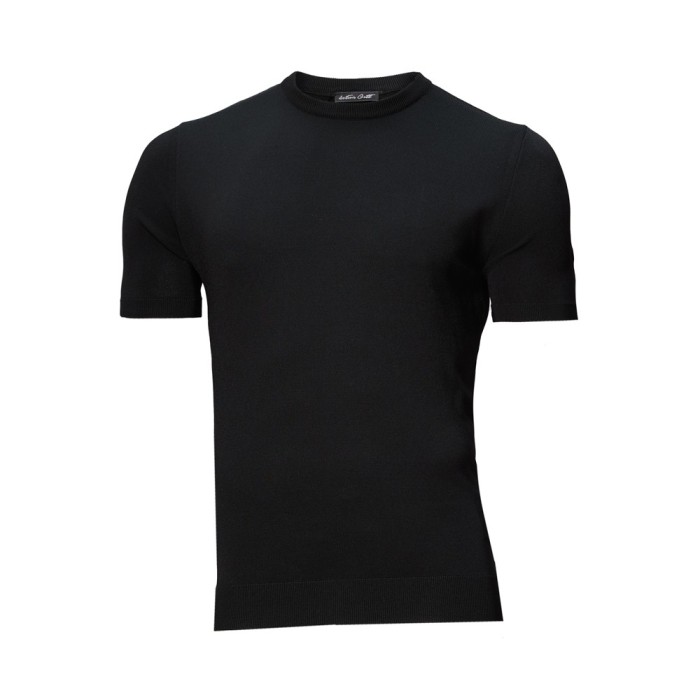 Tricou barbati negru tricotat TR11