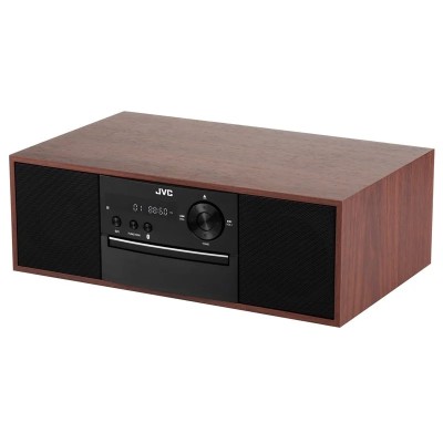 Microsistem audio JVC RD-E761, 16 W, Bluetooth, FM, player CD, USB, conversie CD audio in mp3, intrare AUX, lemn foto