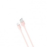 CABLU DE DATE SI INCARCARE, XO-NB156, MICRO USB 2,4A, 1 M, ROZ, BLISTER