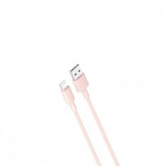 CABLU DE DATE SI INCARCARE, XO-NB156, MICRO USB 2,4A, 1 M, ROZ, BLISTER