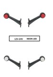 Cumpara ieftin Set Lampi gabarit laterale LED NEON rosu-alb 12V-24V, Breckner Germany