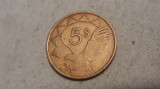 5 dollar 1993 Namibia, Africa, Cupru (arama)