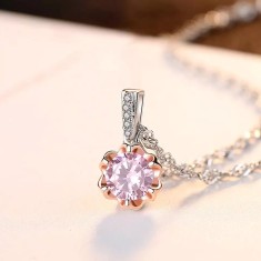 Colier din argint PINK ARG276E