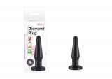 Dop Anal Cu Bijuterie Diamond Plug Medium, Negru, 12.5 cm