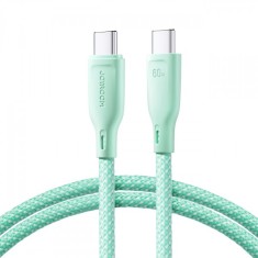 Cablu Date si Incarcare USB-C - USB-C Joyroom S-A34, 60W, 1m, Verde