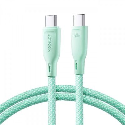 Cablu Date si Incarcare USB-C - USB-C Joyroom S-A34, 60W, 1m, Verde foto