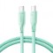 Cablu Date si Incarcare USB-C - USB-C Joyroom S-A34, 60W, 1m, Verde