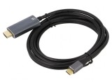 Adaptor HDMI 2.0 la USB-C 1,8m Negru-Gri