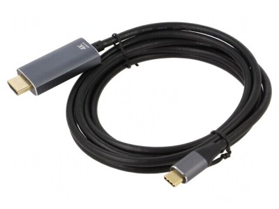 Adaptor HDMI 2.0 la USB-C 1,8m Negru-Gri foto