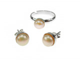 Set argint Joy perle de cultura oranj 6 MM