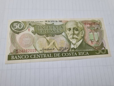 bancnota costa rica 50 c 1992 foto