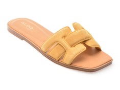 Papuci ALDO galbeni, ELENY 750, din piele intoarsa