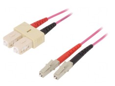 Patch Cord Fibră Optică OM4 LC/UPC-SC/UPC 2m Violet