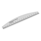 Pilă Unghii Profesională, Curbată, Model Riglă, Două Fețe, 180/120, Argintie