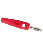 Mufa banana 4mm tata cauciucata rosie cablu 3mm, Oem