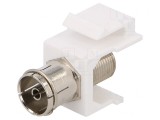 Adaptor Soclu F Coaxială 9.5mm Priză Mamă x2 Keystone, Logilink