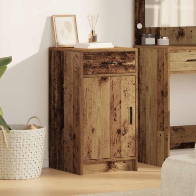vidaXL Bufet cu sertar Lemn vechi 40 x 40.5 x 75 cm Lemn compozit foto