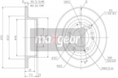 Disc frana pentru KIA Sorento I (JC) KIA Sorento I (JC) ( 08.2002 - ...) foto