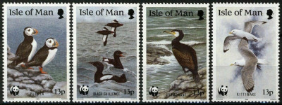 Isle of Man 1989 - Pasari WWF serie neuzata foto