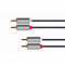 Cablu Kruger&amp;Matz Basic 2x RCA tata - 2x RCA tata 10m Negru