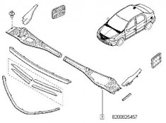 Grila Parbriz Stanga Logan, Sandero, Duster Renault 8200825457 foto