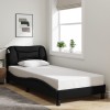 VidaXL Cadru de pat fără saltea Hvar țesătură neagră 80x200 cm 3207732