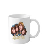 Cana din ceramica haioasa, 330 ml, alba, pentru pasionatii de muzica, Led Zeppelin 2