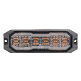 Lampa avertizare LED portocalie cu lumina de pozitie si gabarit, R65 R148, 12/24V, 24W, 129 x 30 mm, pentru vehicule comerciale, remorci si utilaje,