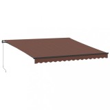 Cumpara ieftin Copertina manuala cu LED solar 4 x 3,5 m Maro 100% Polyester