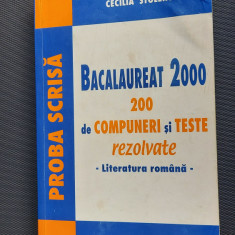 BACALAUREAT 200 DE COMPUNERI SI TESTE REZOLVATE LITERATURA ROMANA STOLERU