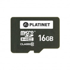 Card de memorie microSDHC Platinet Clasa 10 cu capacitate de 16GB si adaptor SD EVO foto