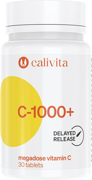 C 1000 + Megadoză de Vitamina C cu Vitamina C 1000 mg din Macese Organice (30 tablete) - Calivita