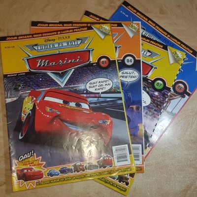 LOT 4 REVISTE &amp;#039;&amp;#039;MASINI&amp;#039;&amp;#039; ( LUMEA PE ROTI ) , DISNEY , 2008 / 2009 * foto